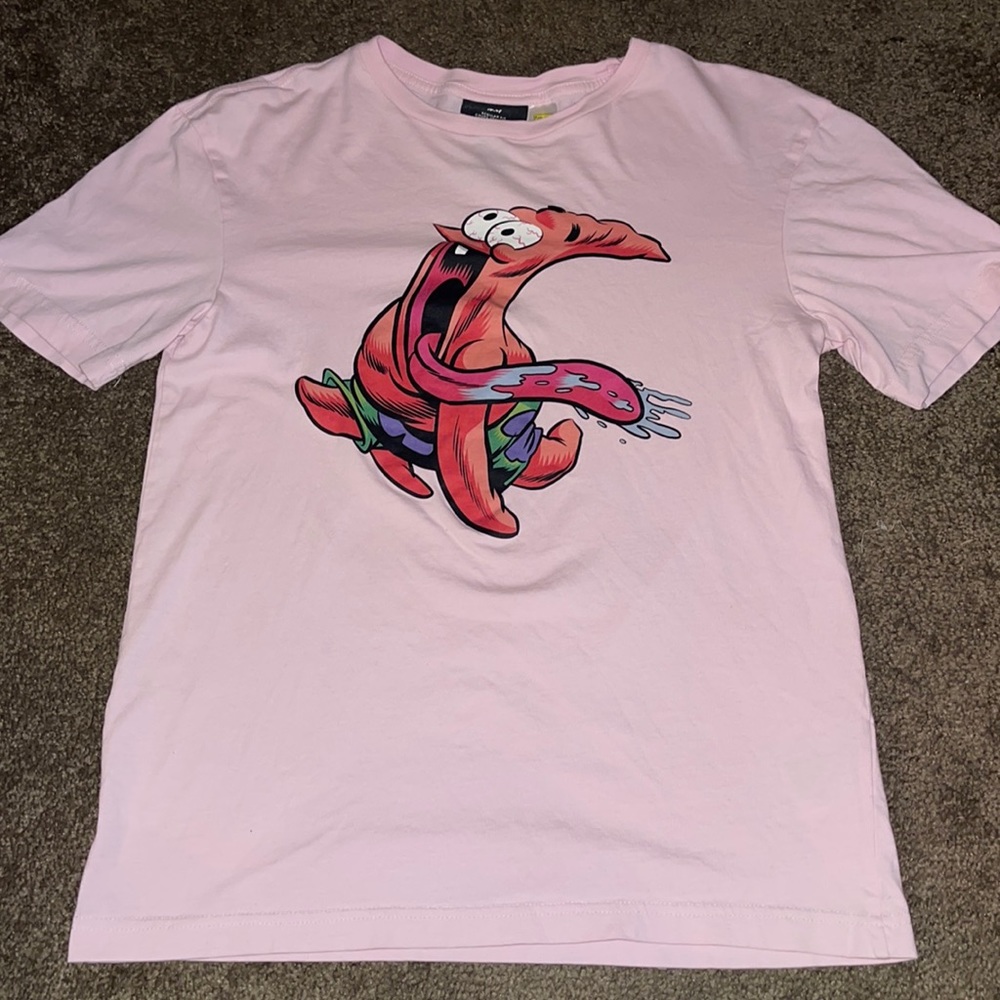H&M SpongeBob T-Shirt with Patrick pink in XS